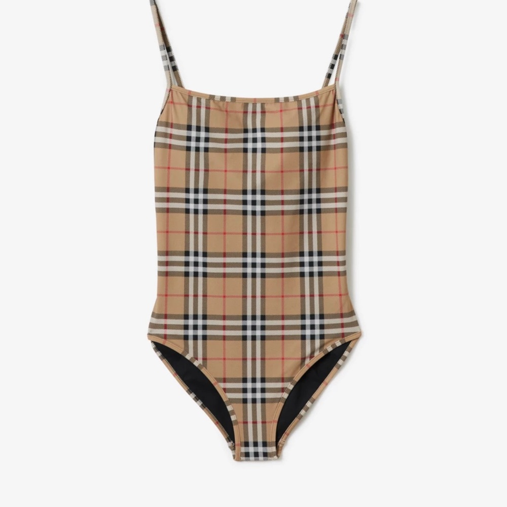 Burberry Vintage Check One Piece Swimsuit Size S NWT Authentic